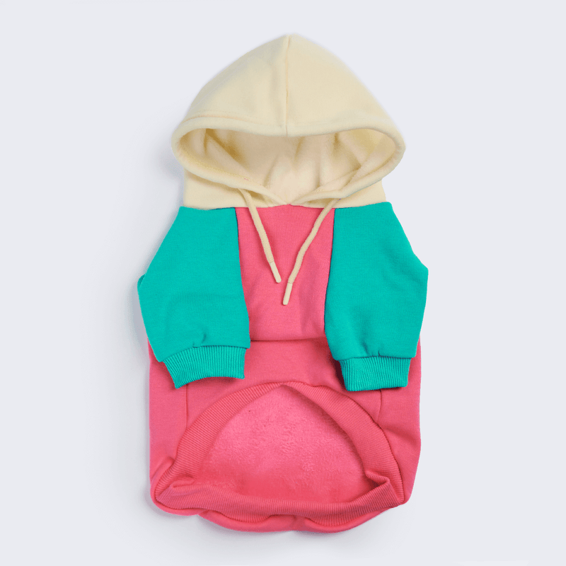 Pink Turquoise Cream Hoodie