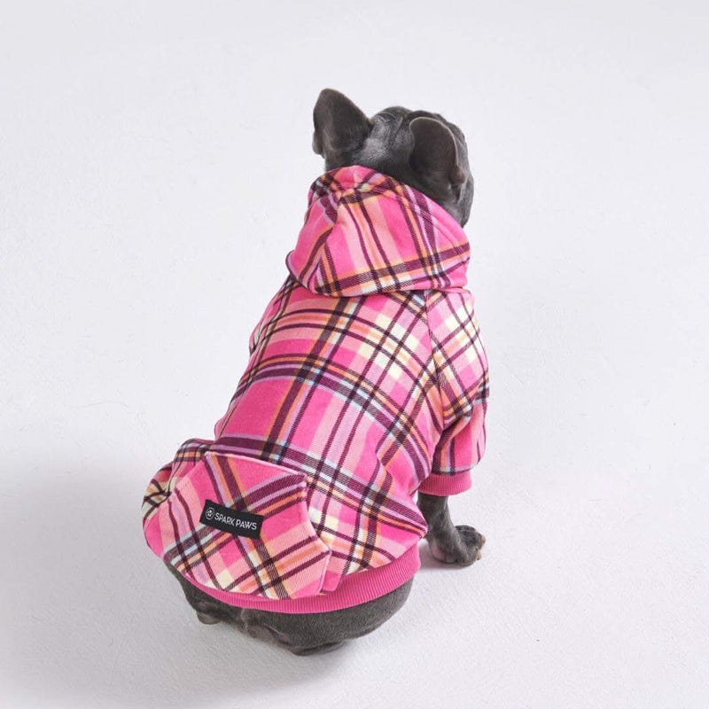 Pink Plaid Hoodie