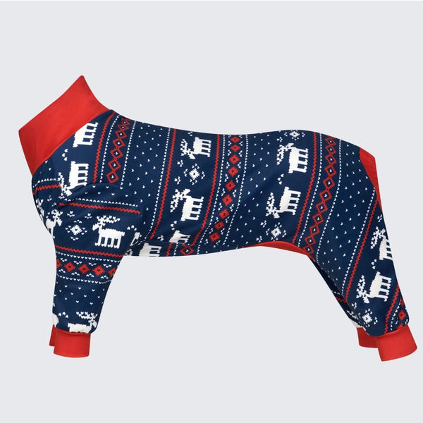 Dog Christmas Pajama - Dasher Blue