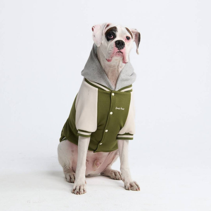 Dog Varsity Jacket - Green