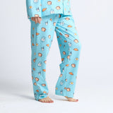 Human Pajama Pants - Breakfast - Blue