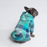 Turquoise Checkered Hoodie