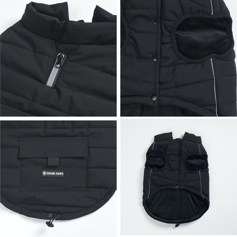 WarmShield Water-Resistant Jacket - Black